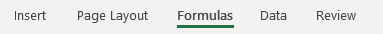 Click on the "Formulas" tab in the ribbon menu