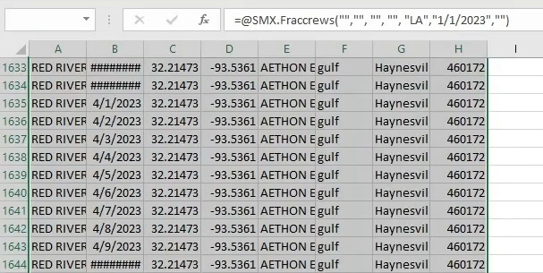 Select the data you want to display as a PivotTable