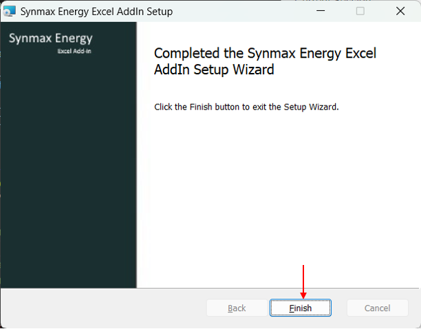 Once the installation is complete, click the Finish button to exit the installer